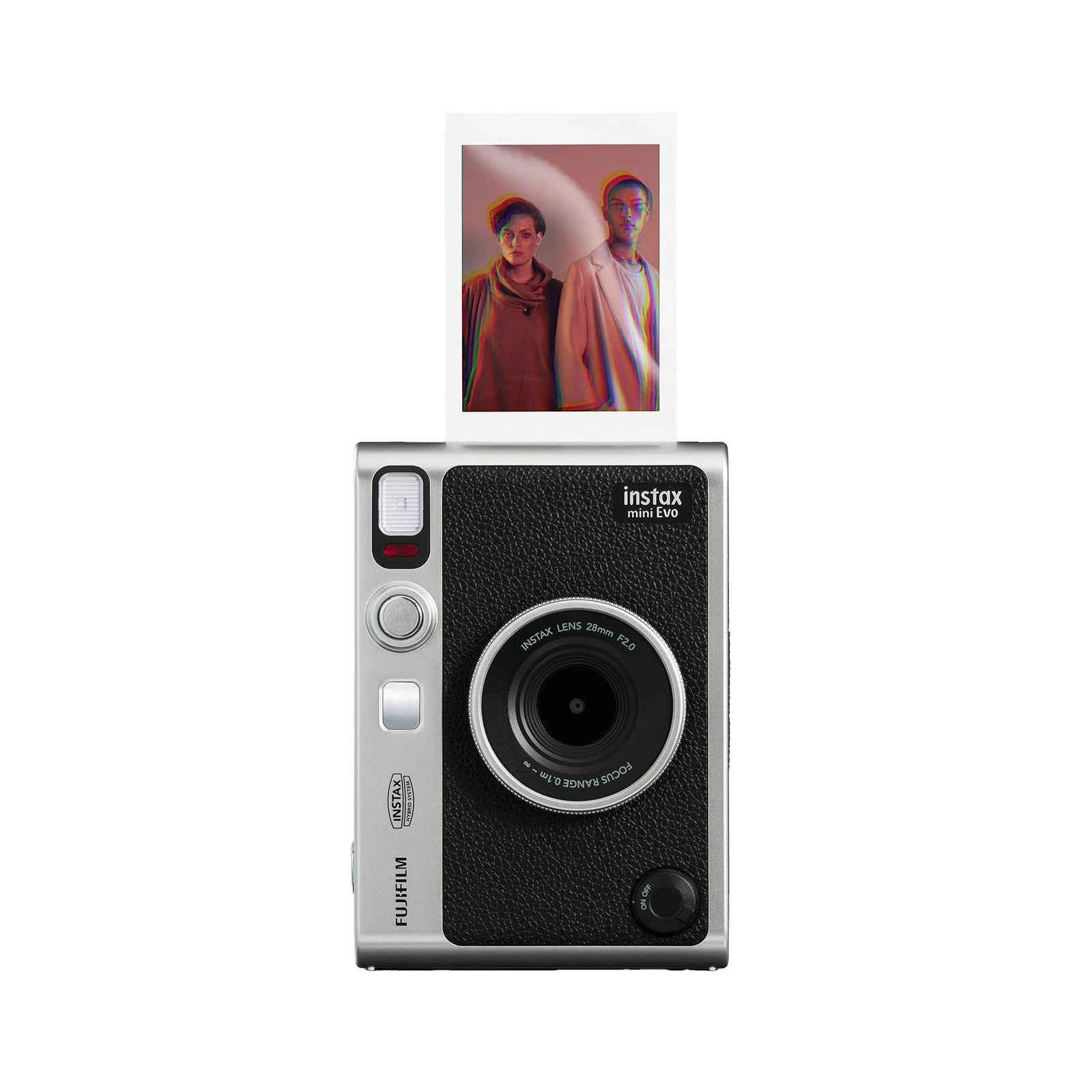 Fujifilm Instax Mini Evo Black Camera front angle 2