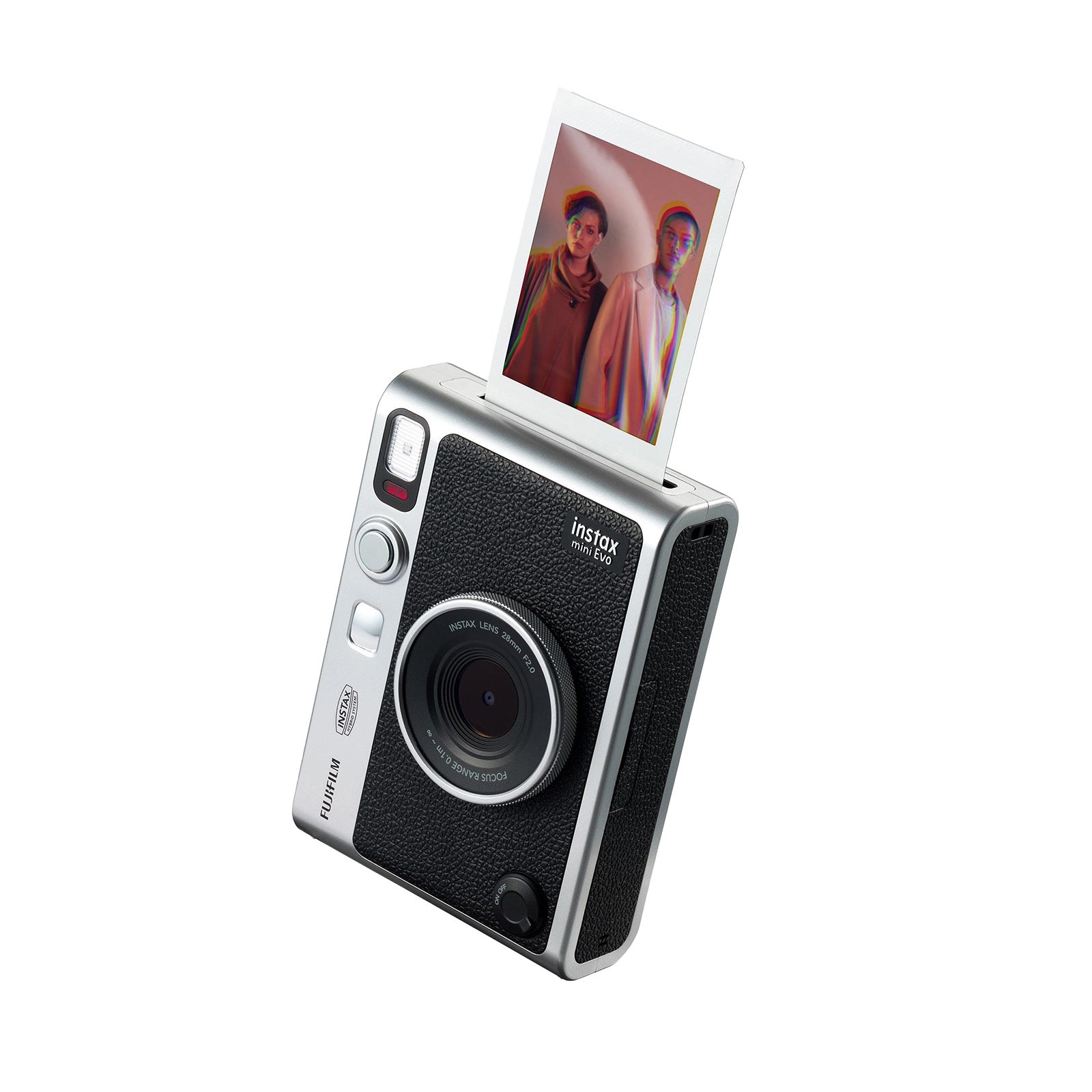 Fujifilm Instax Mini Evo Black Camera front angle