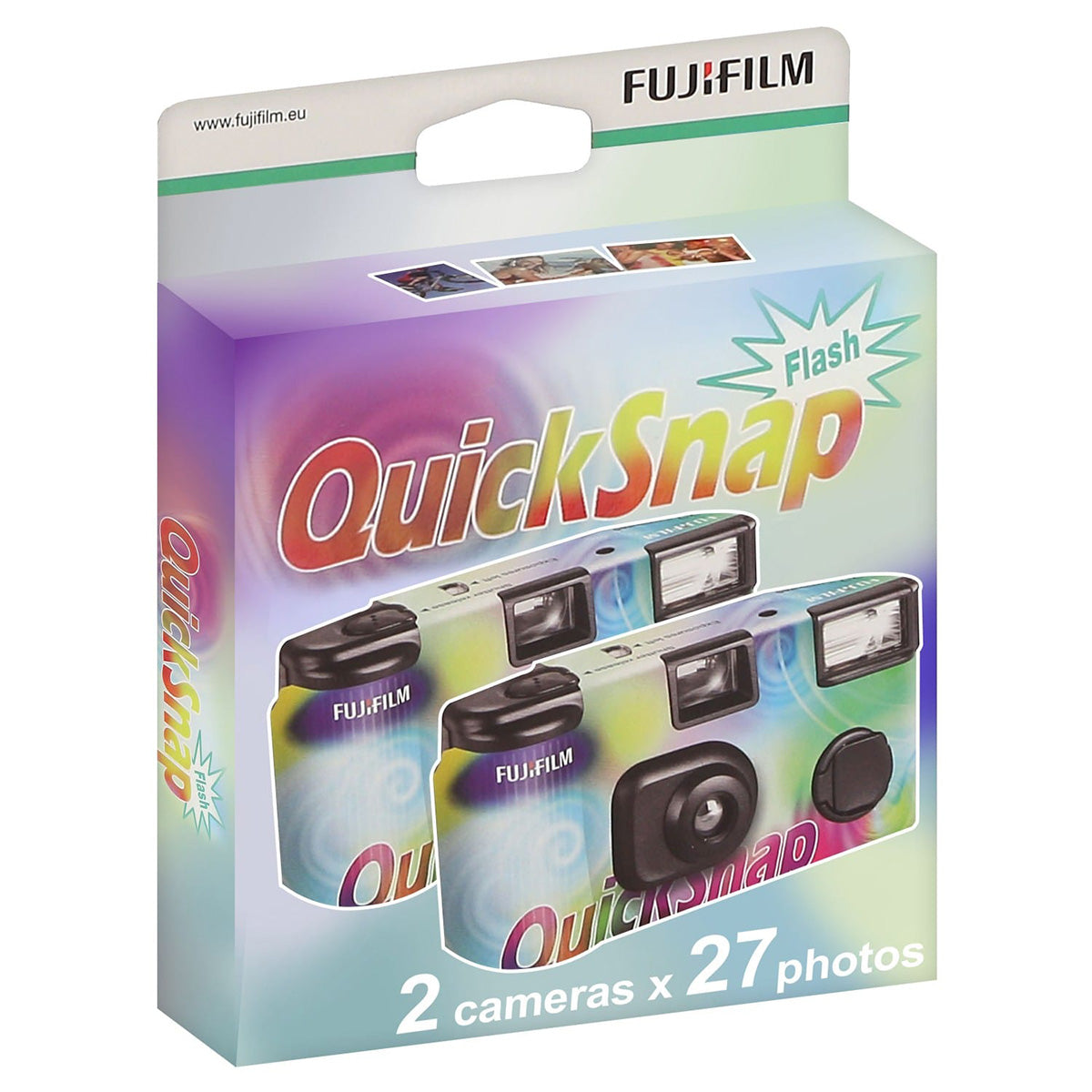 Fujifilm Quicksnap Disposable Camera for 27 Photos ISO 400 Pack of 2