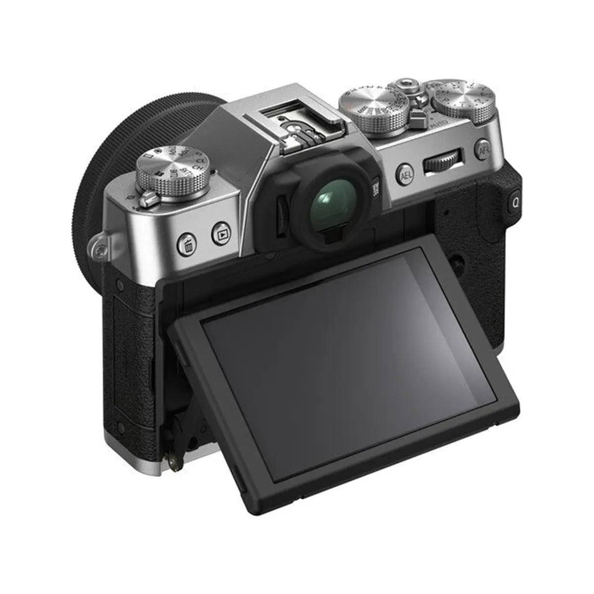 Fujifilm X-T30 II Mirrorless Camera Body Only - Silver back with screen rotated