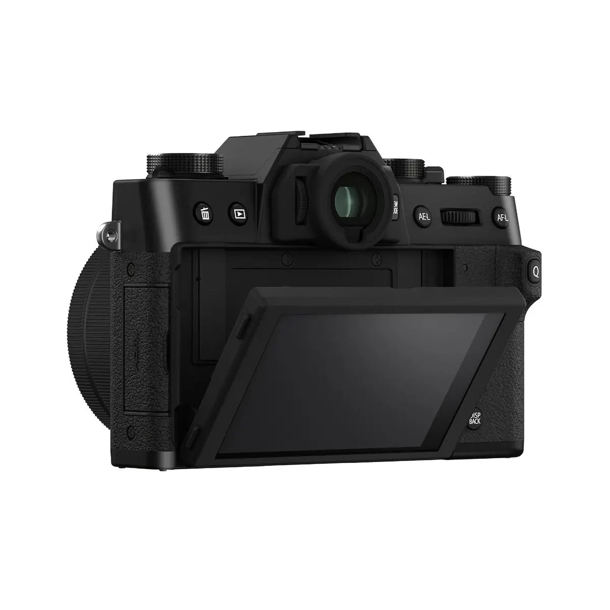 Fujifilm X-T30 II Mirrorless Camera Body & XC 15-45mm F3.5-5.6 OIS PZ Lens - Black back with screen rotated down