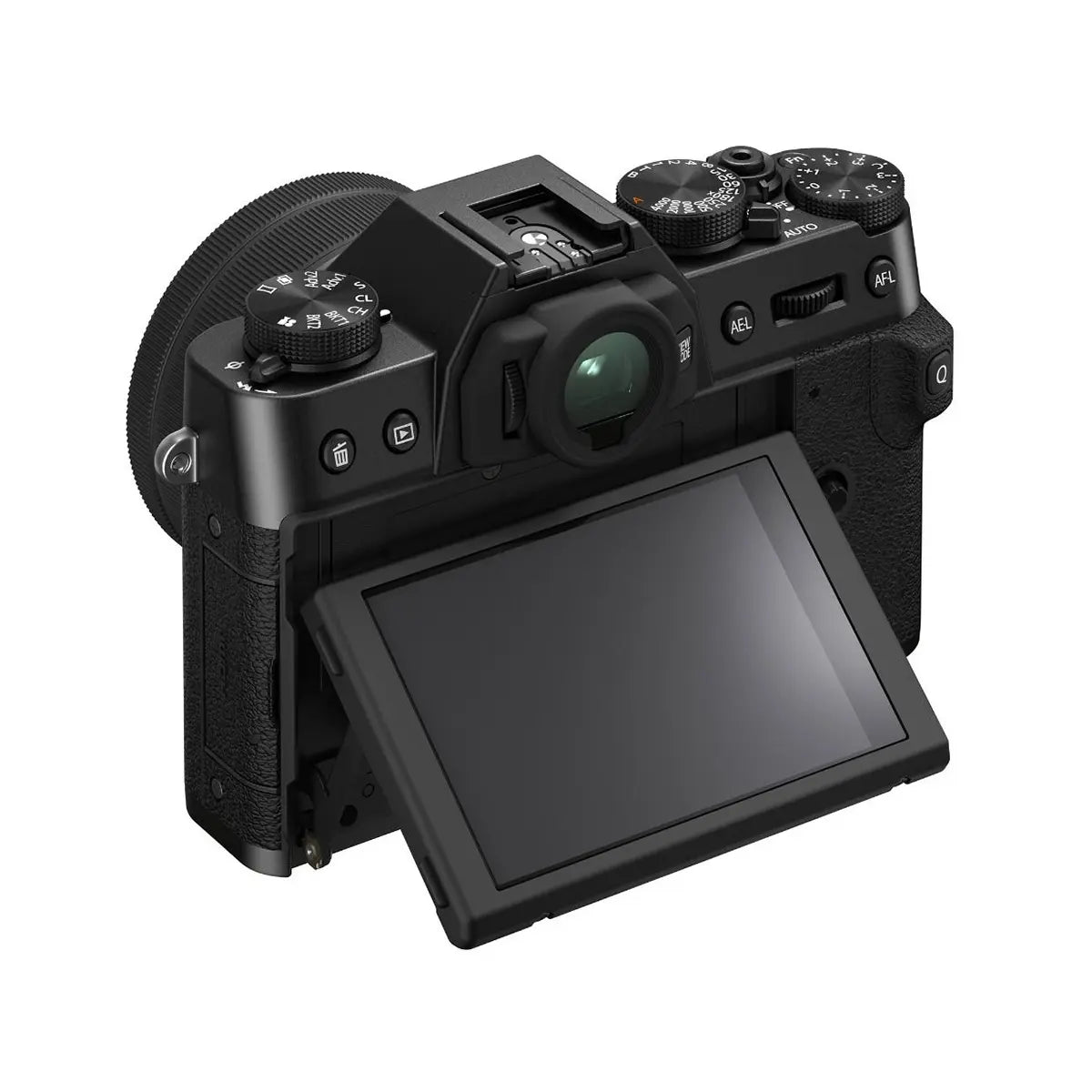 Fujifilm X-T30 II Mirrorless Camera Body & XC 15-45mm F3.5-5.6 OIS PZ Lens - Black back with screen rotated up