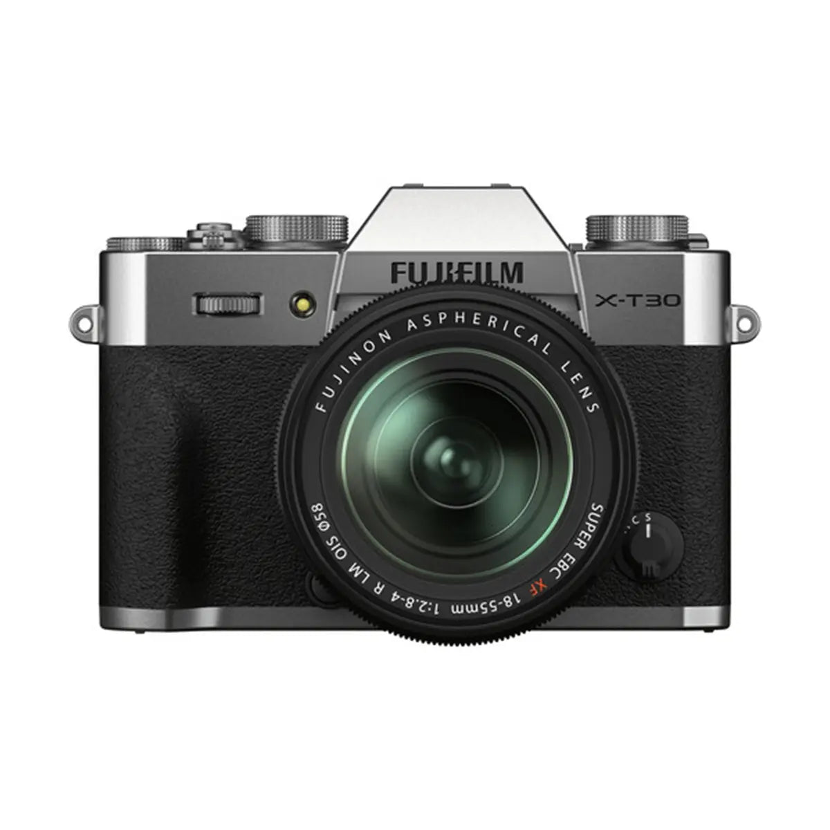 Fujifilm X-T30 II Mirrorless Camera Body & XF 18-55mm F2.8-4 R LM OIS Lens - Silver front
