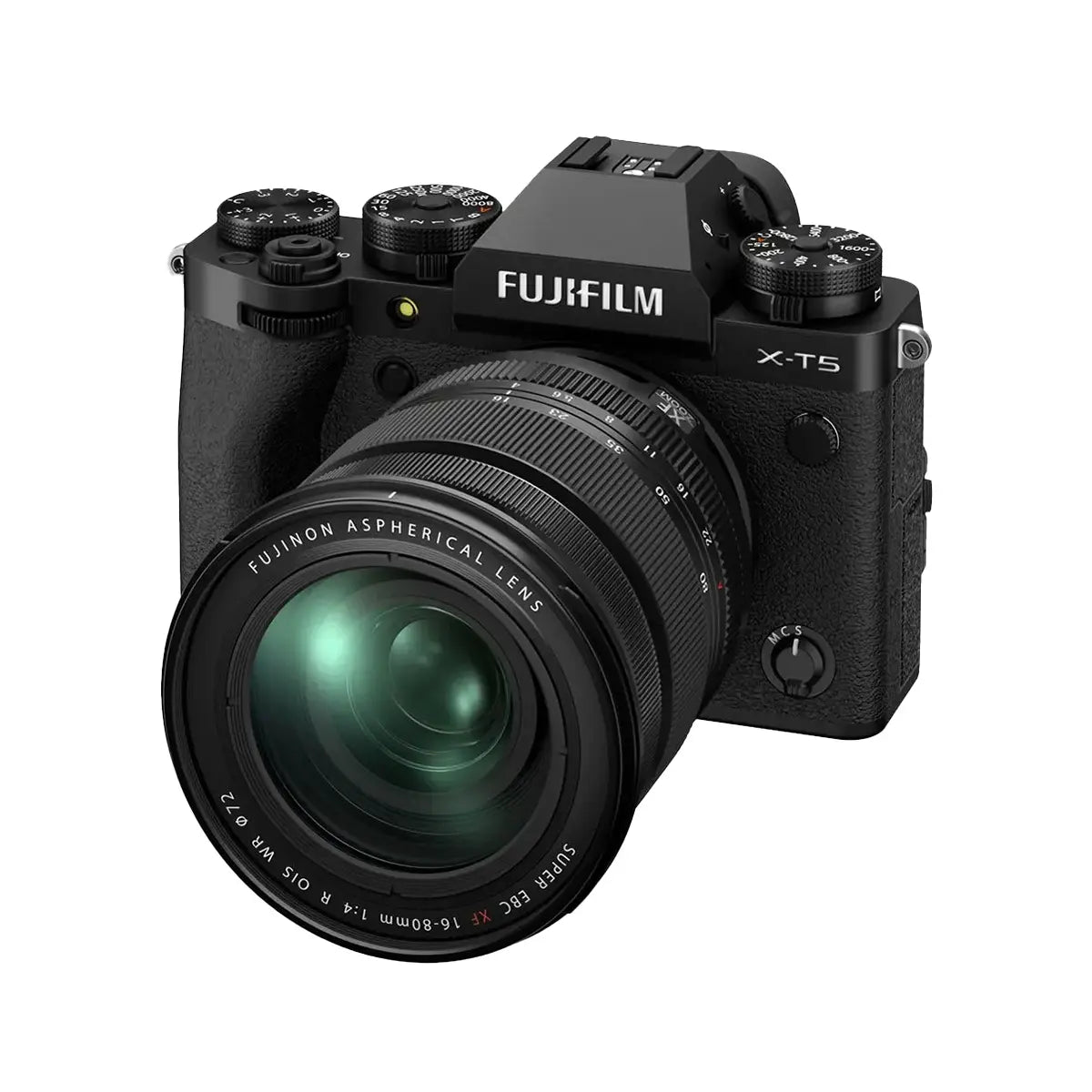 Fujifilm X-T5 Mirrorless Camera with 16-80mm f4 lens - Black side