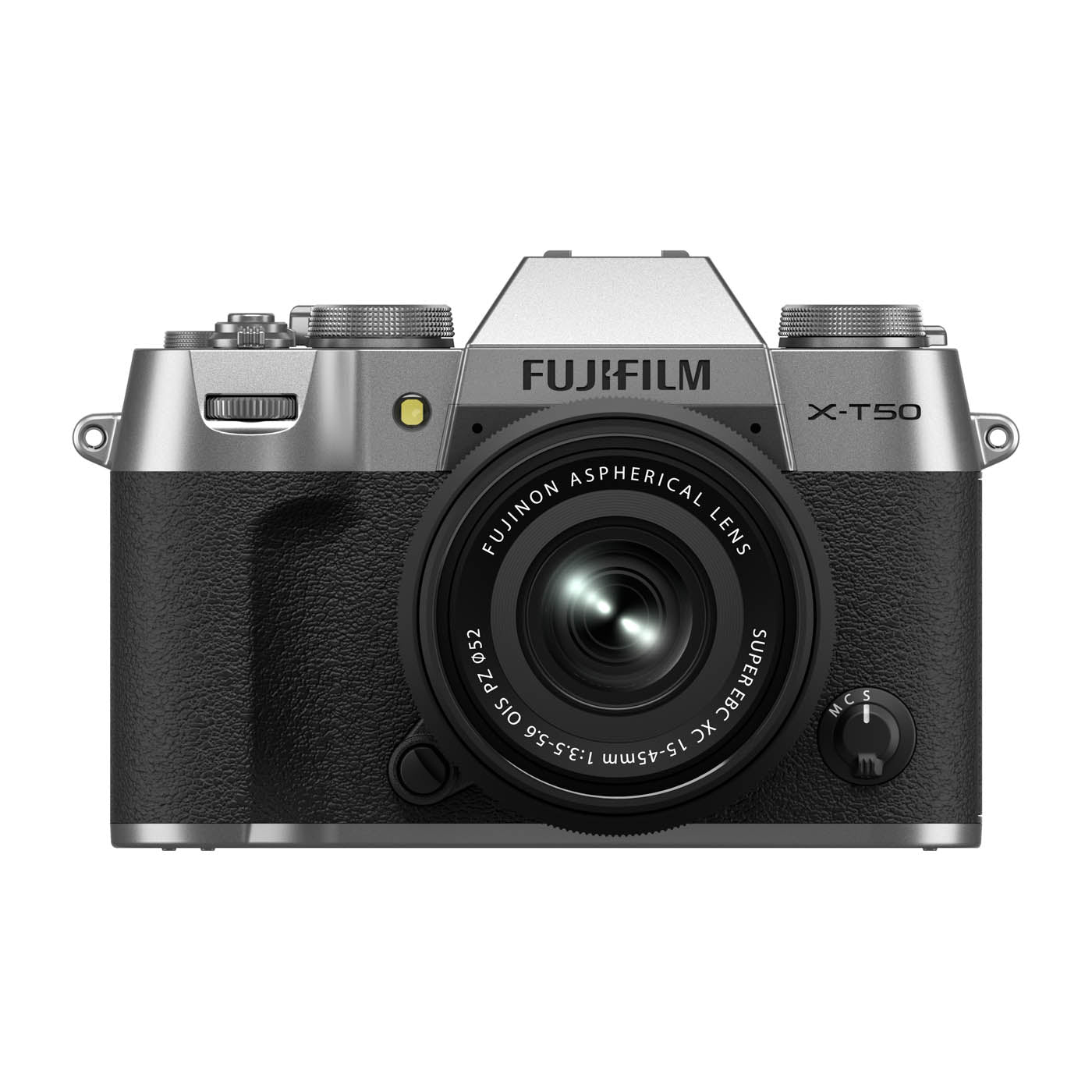 Fujifilm X-T50 Camera with XC 15-45mm F3.5-5.6 OIS PZ Lens - Silver