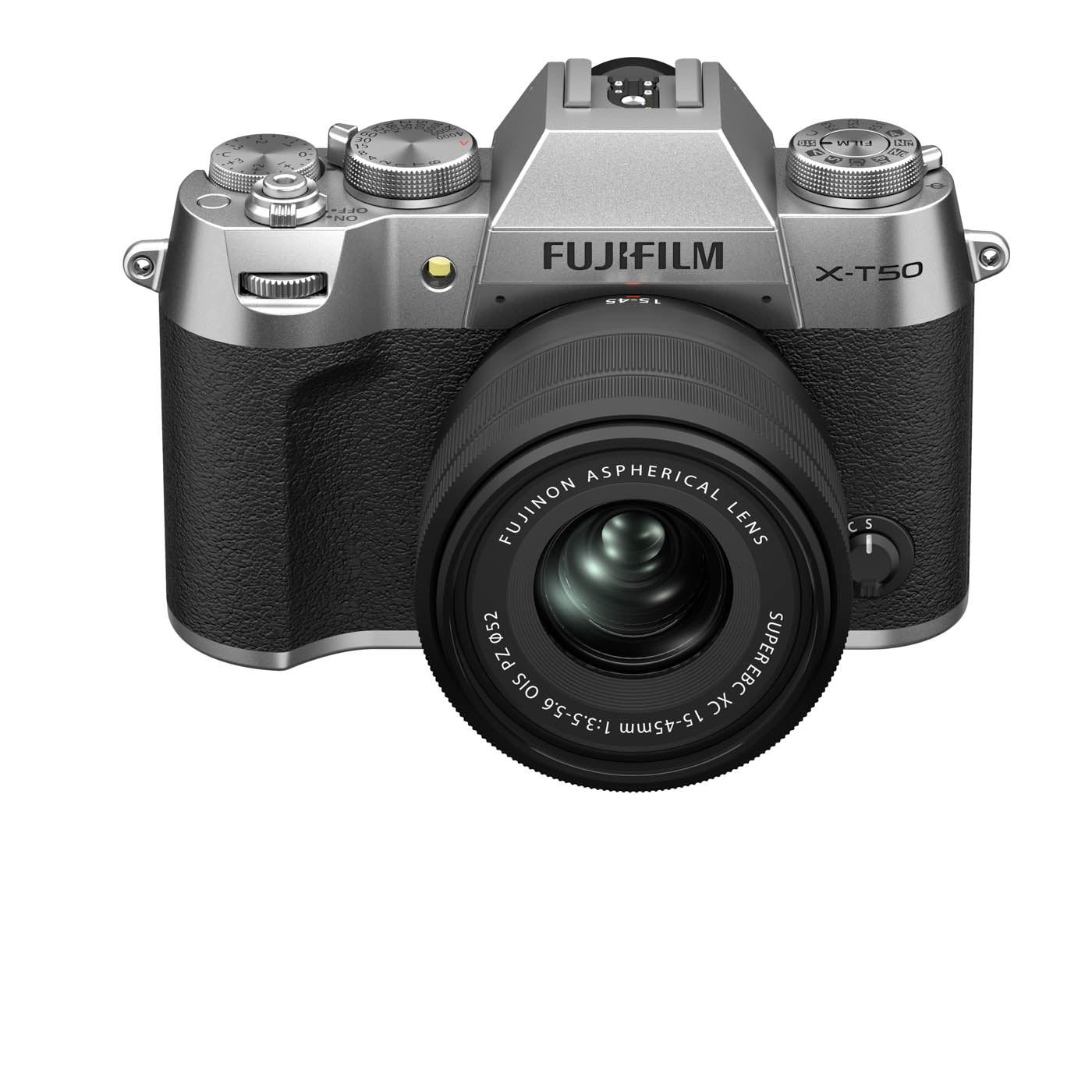 Fujifilm X-T50 Camera with XC 15-45mm F3.5-5.6 OIS PZ Lens - Silver