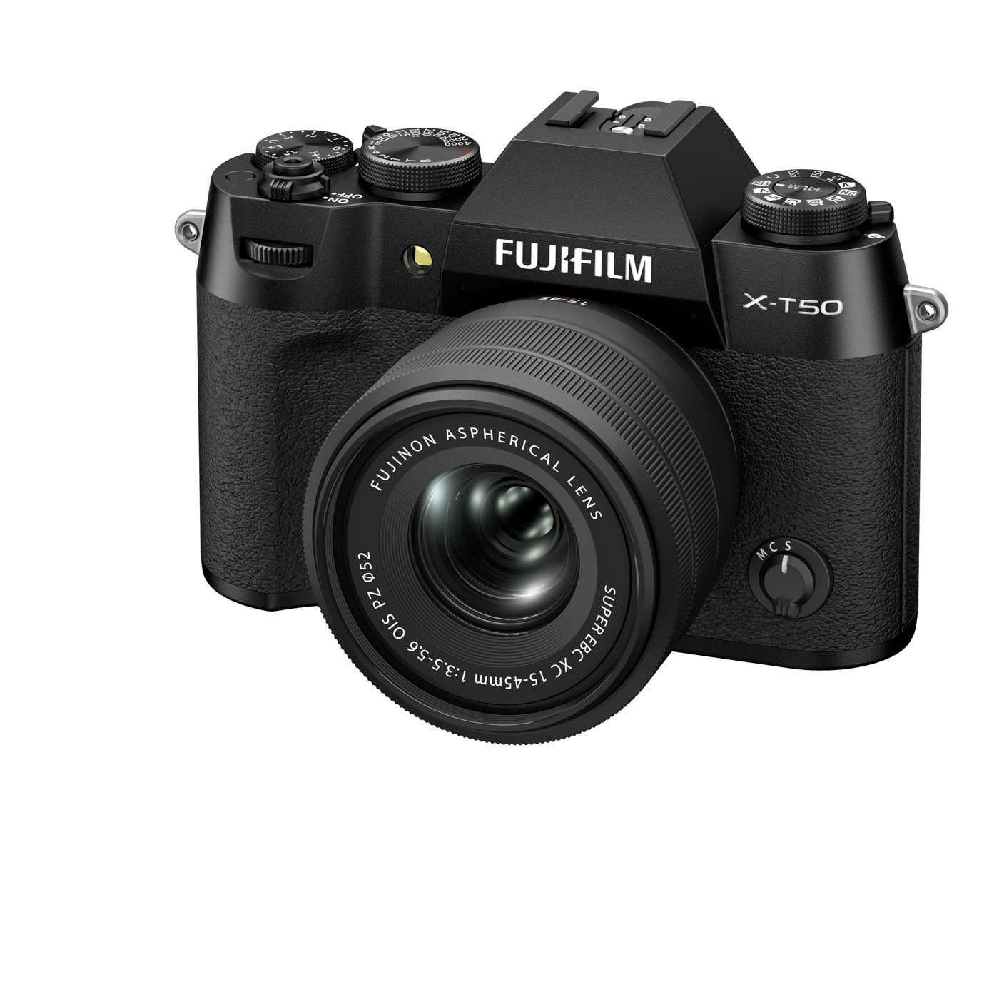Fujifilm X-T50 Camera with XC 15-45mm F3.5-5.6 OIS PZ Lens - Black