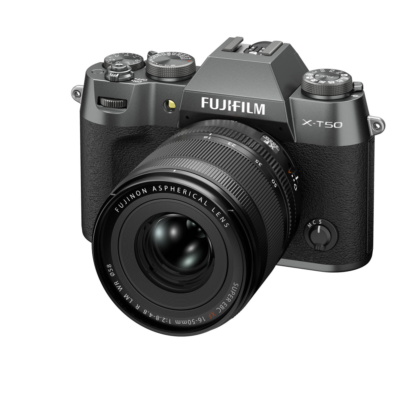 Fujifilm X-T50 Camera with XF 16-50mm F2.8-4.8 R LM WR Lens - Charcoal Silver