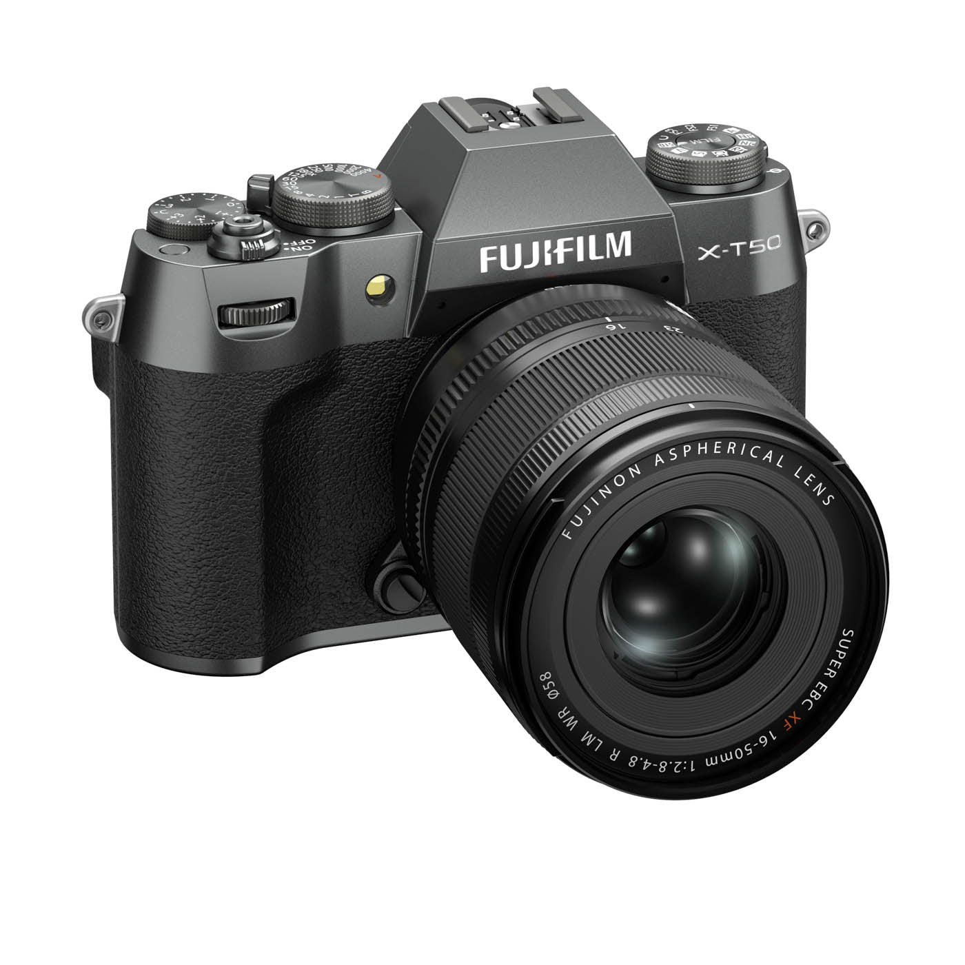 Fujifilm X-T50 Camera with XF 16-50mm F2.8-4.8 R LM WR Lens - Charcoal Silver