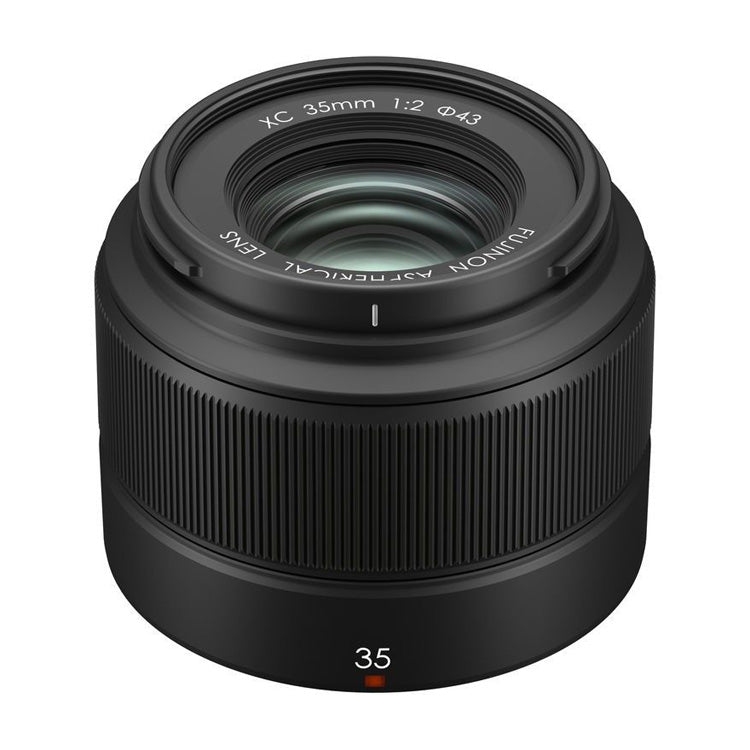 Fujifilm XC 35mm F2.0 Lens - Black product photo top angle