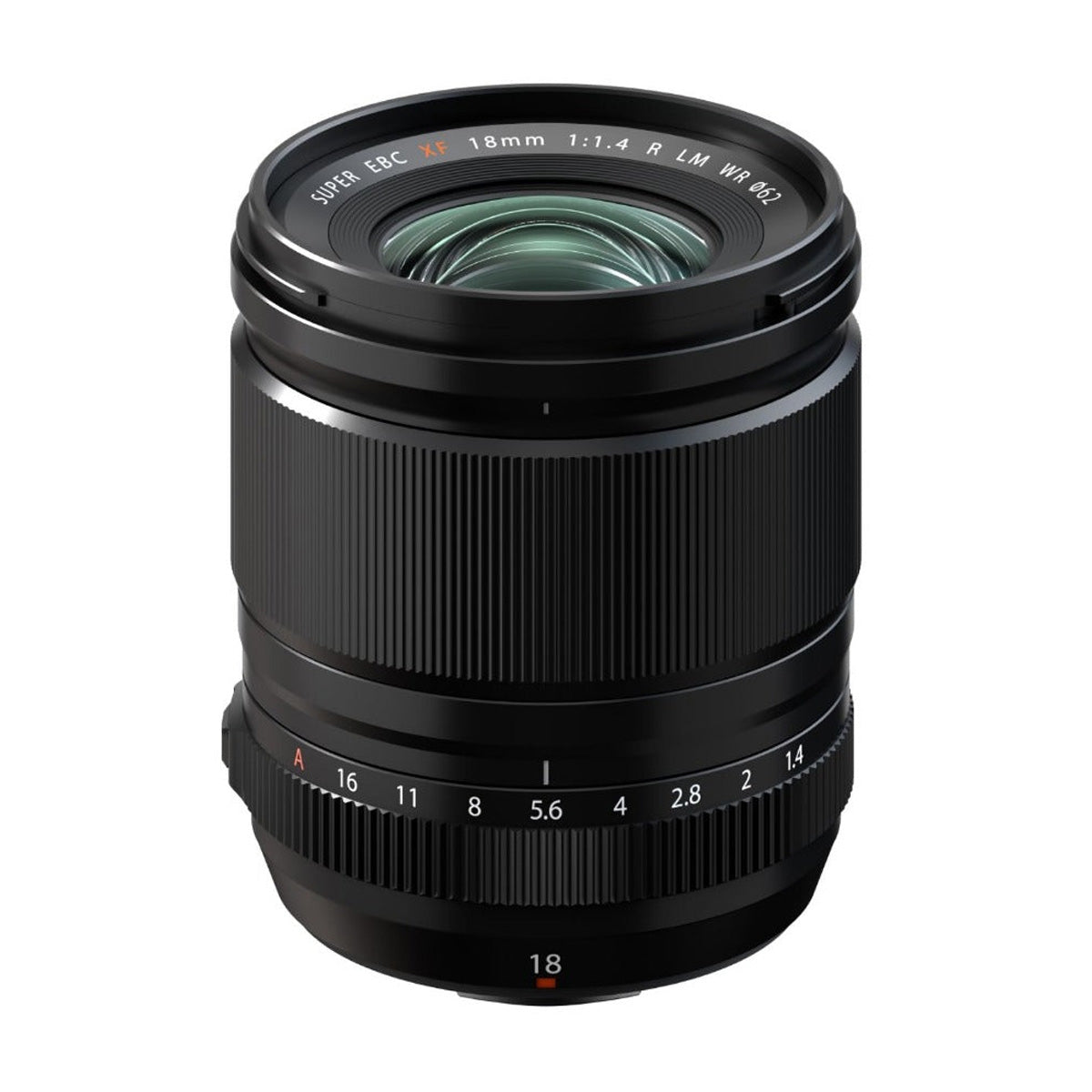 Fujifilm XF 18mm F1.4 LM WR lens top angle