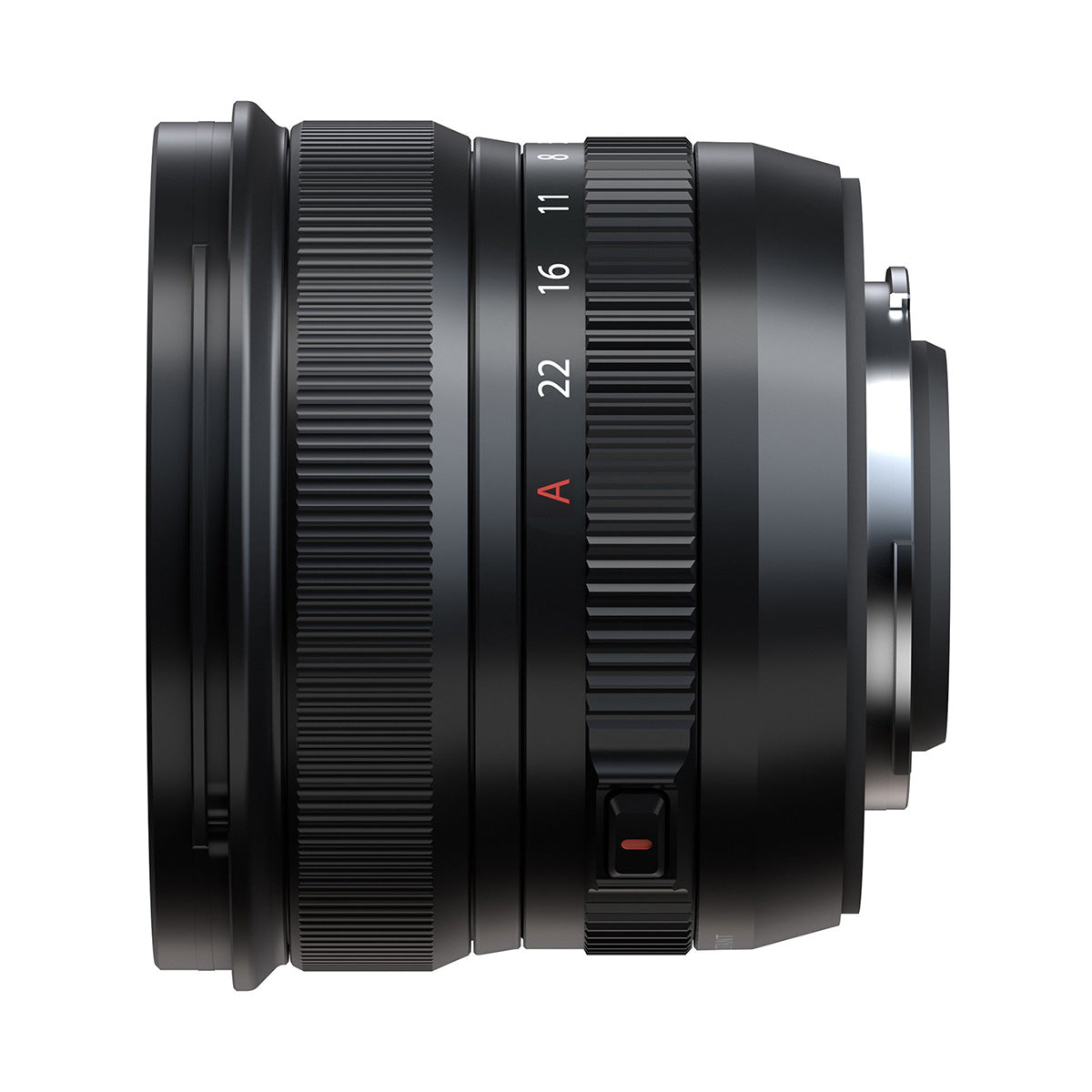 Fujifilm XF 8mm F3.5 R WR lens product photo side