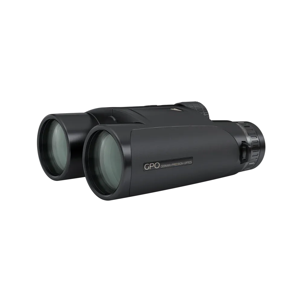 Black binoculars with GPO branding on a white background