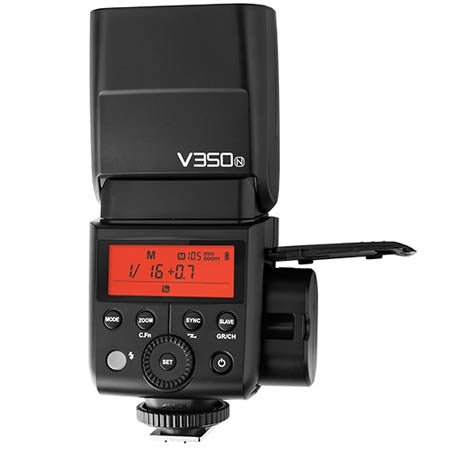 Godox V350-N - Flash With Battery For Nikon product photo back with battery