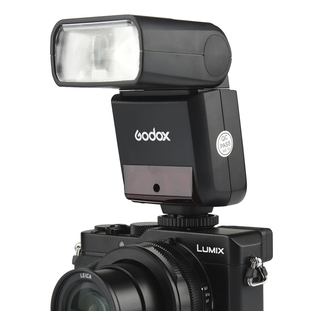 Godox V350 - O - Flash With Battery For Oly/Pan product photos on camera