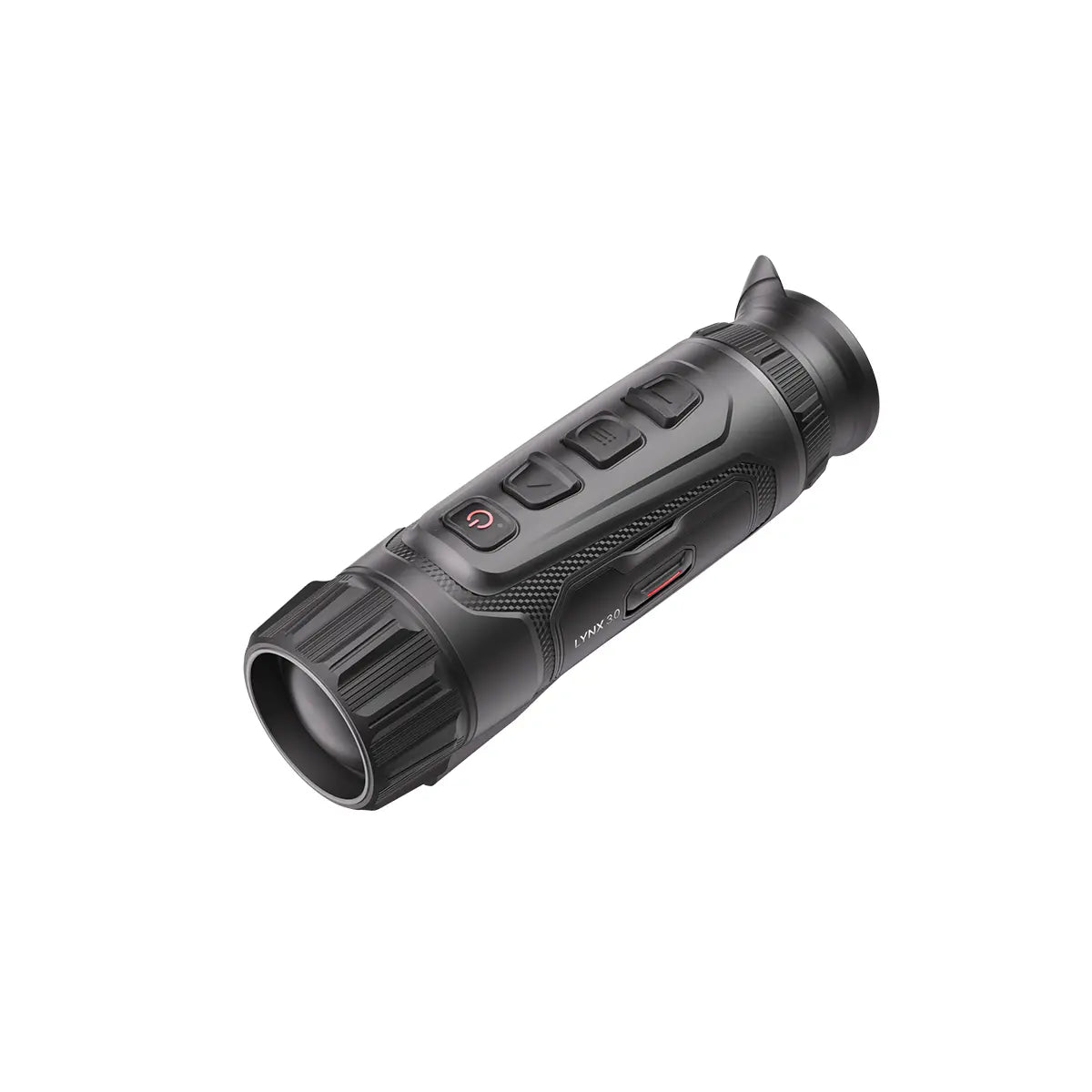 Black thermal imaging device on a white background