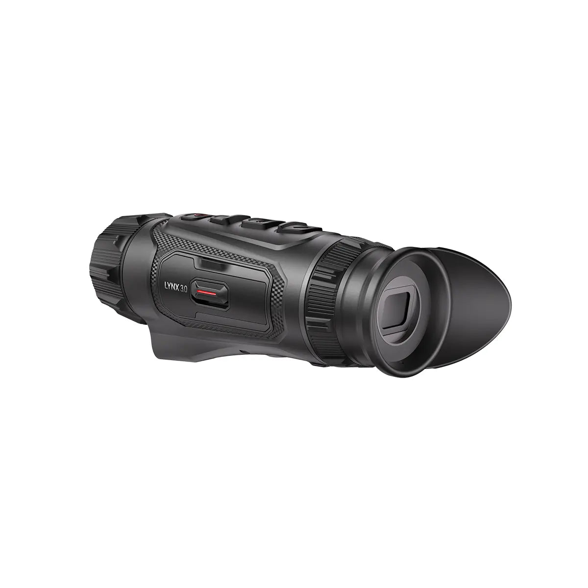 Black thermal imaging monocular on a white background