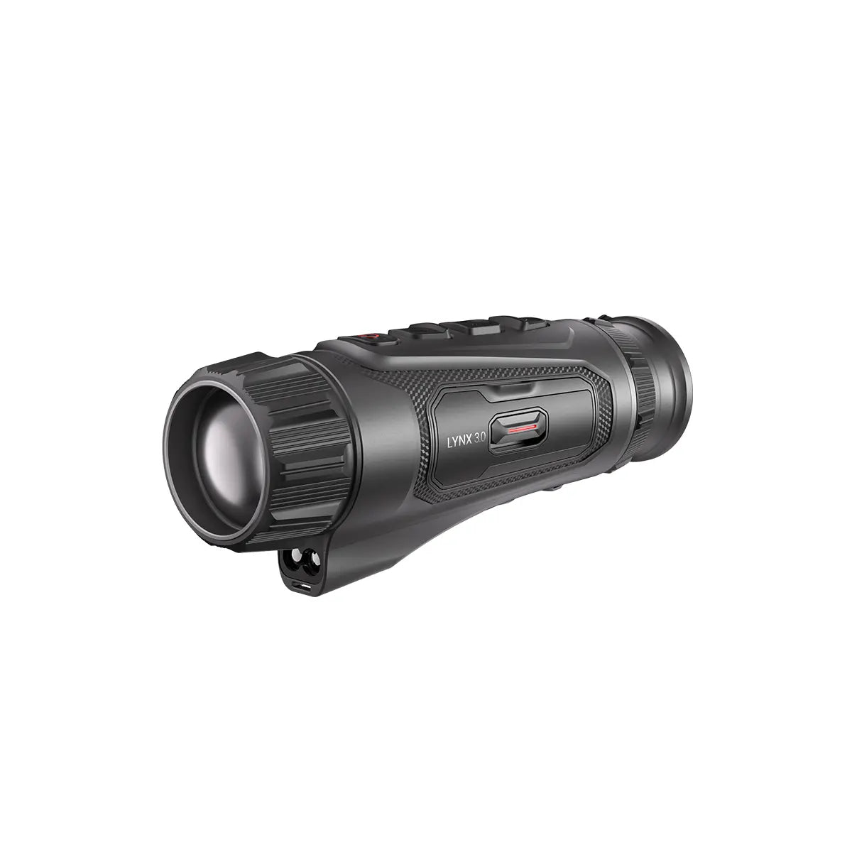 Black thermal imaging monocular on a white background