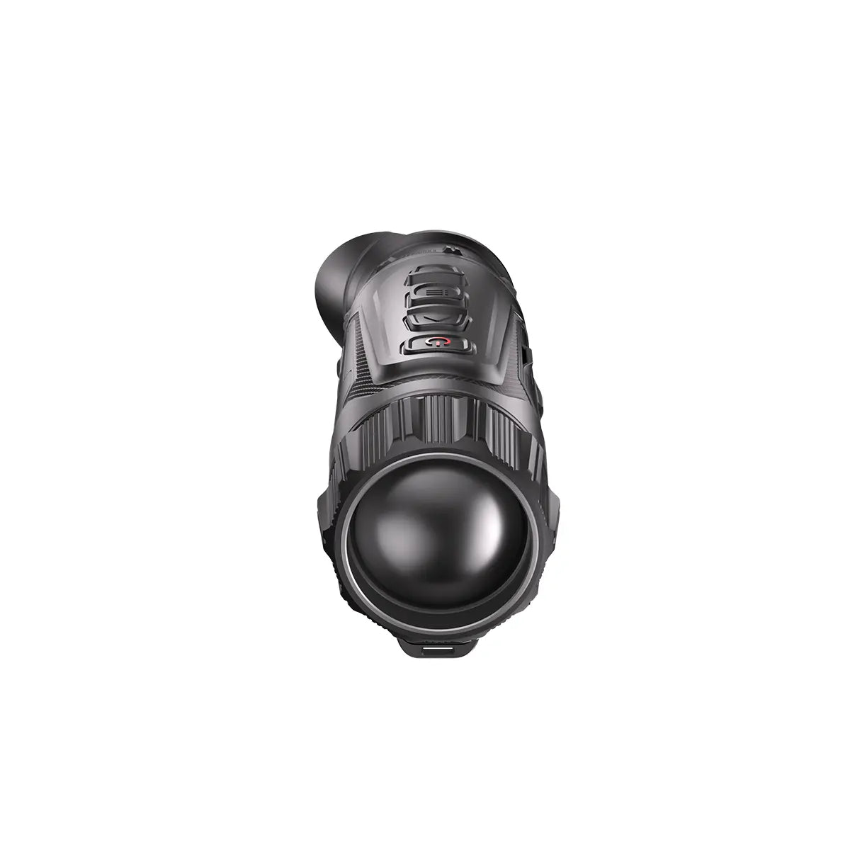 Black tactical knee pad on a white background