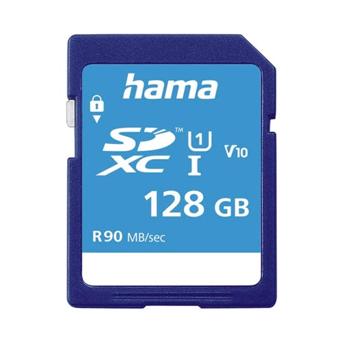 Hama 128gb SD Memory Card front angle