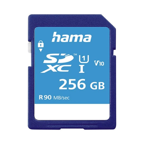 Hama 256gb SD Memory Card front angle