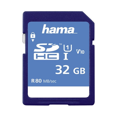 Hama 32GB SD Memory Card front angle