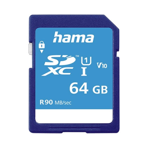 Hama 64GB SD Memory Card front angle