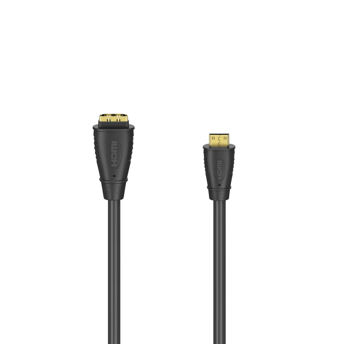 HDMI cable with gold connectors on a white background