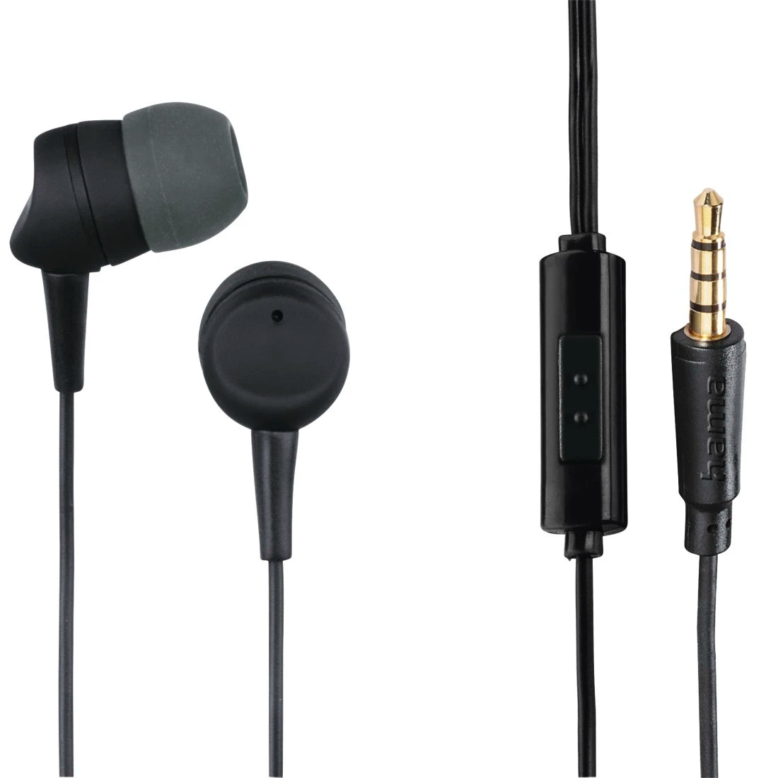 Hama “Kooky” In-Ear Headphones with Microphone – Black