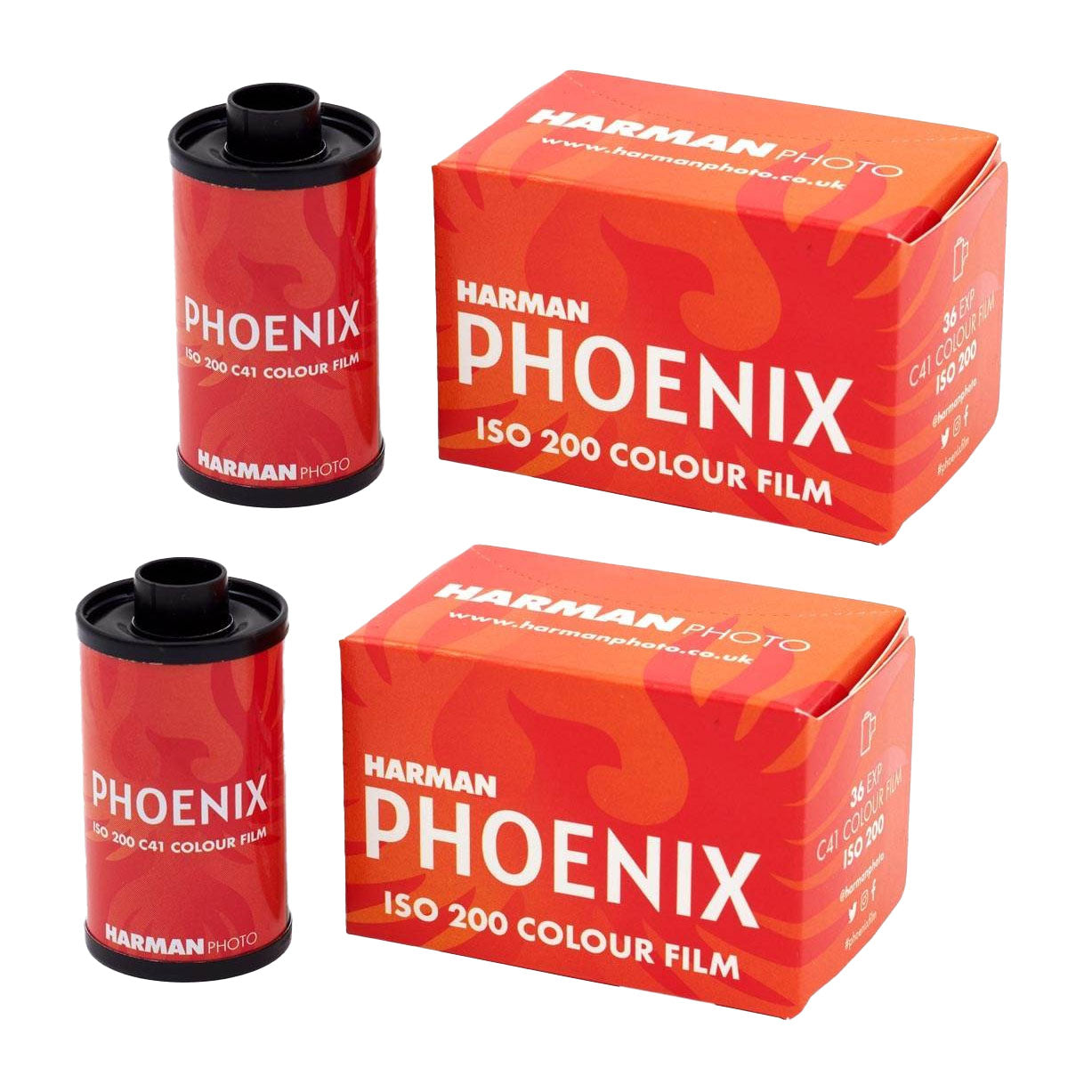 Harman Phoenix 200 ISO - 36 Exposures 35mm Colour Film 2 pack