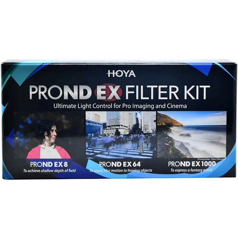 Hoya ProND EX Filter Kit packaging on a white background