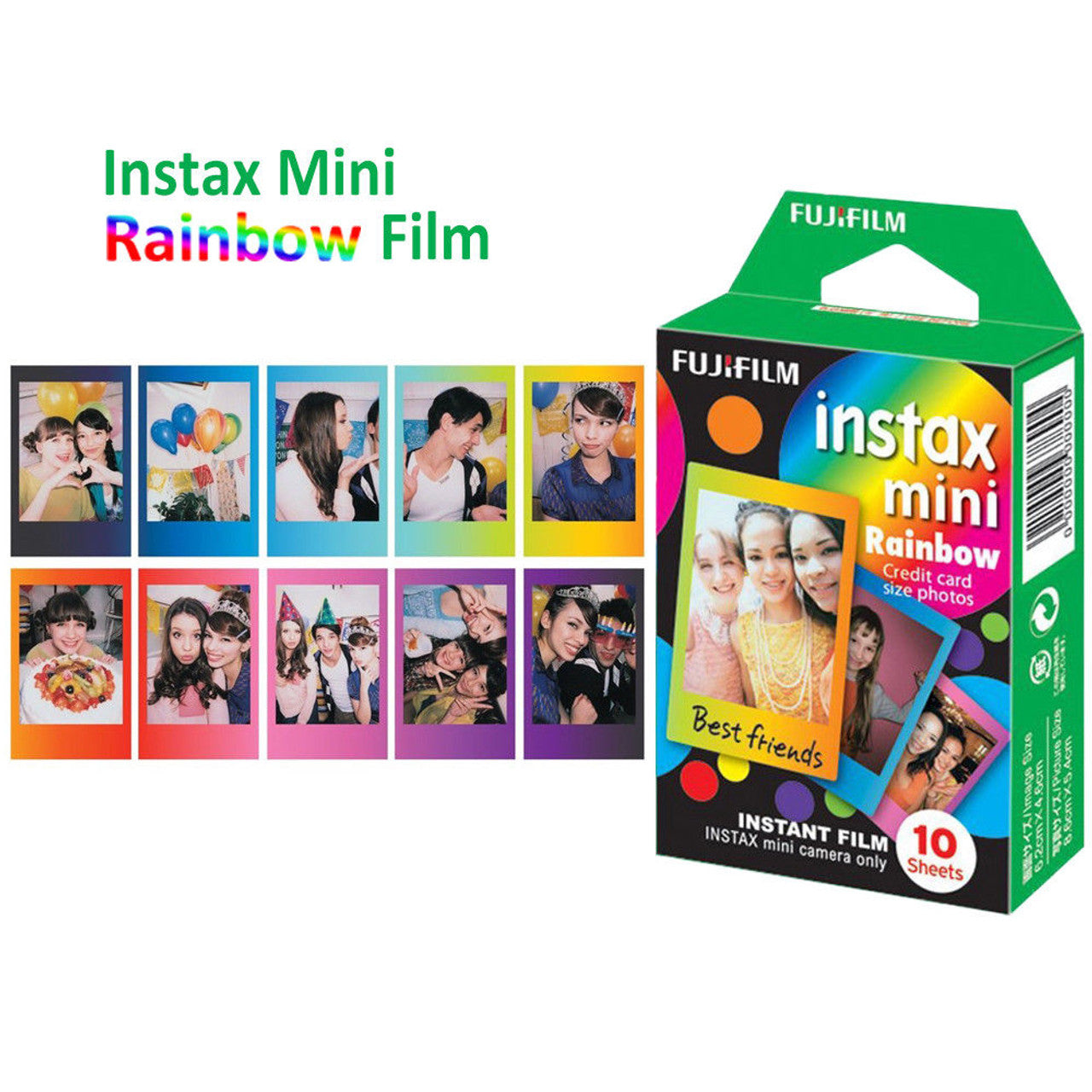 Fujifilm instax mini film - Rainbow (10 shots)