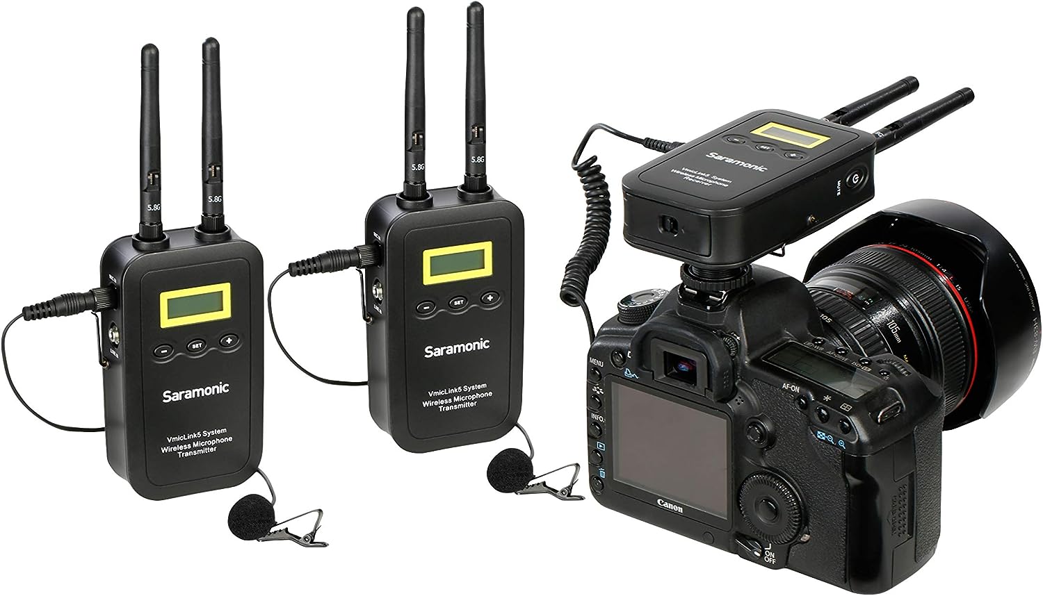 Saramonic VmicLink5 TX TX RX Wireless Microphone System