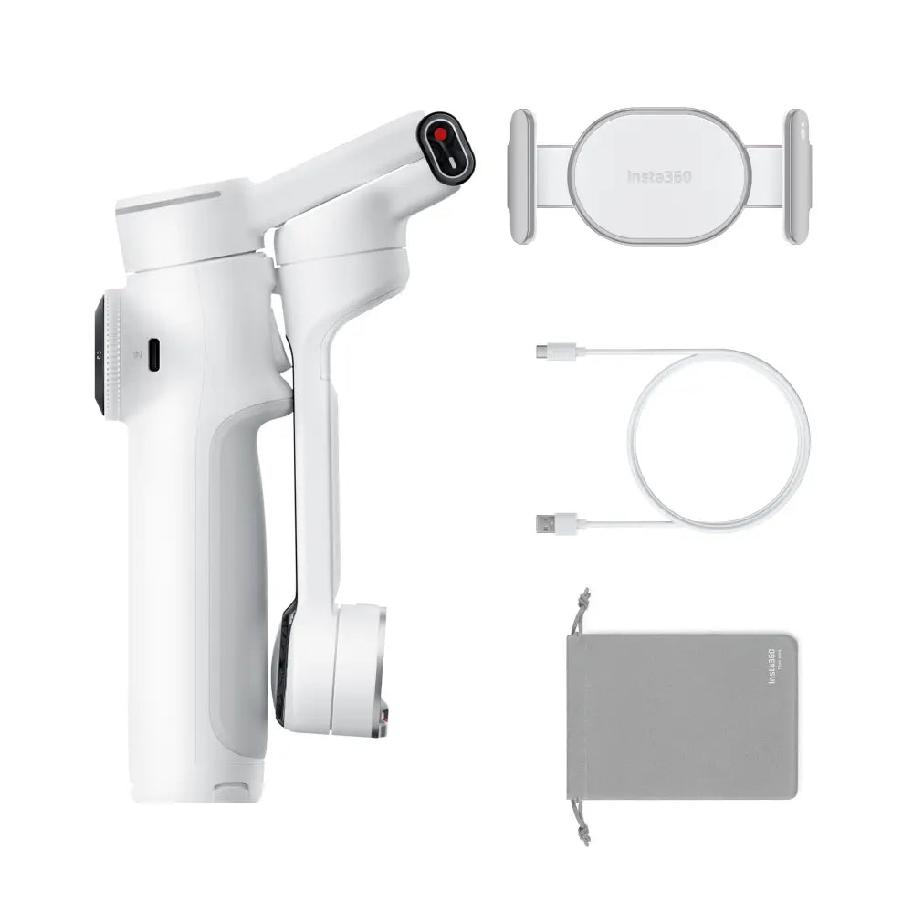 Insta360 Flow 2 Pro side with box contents