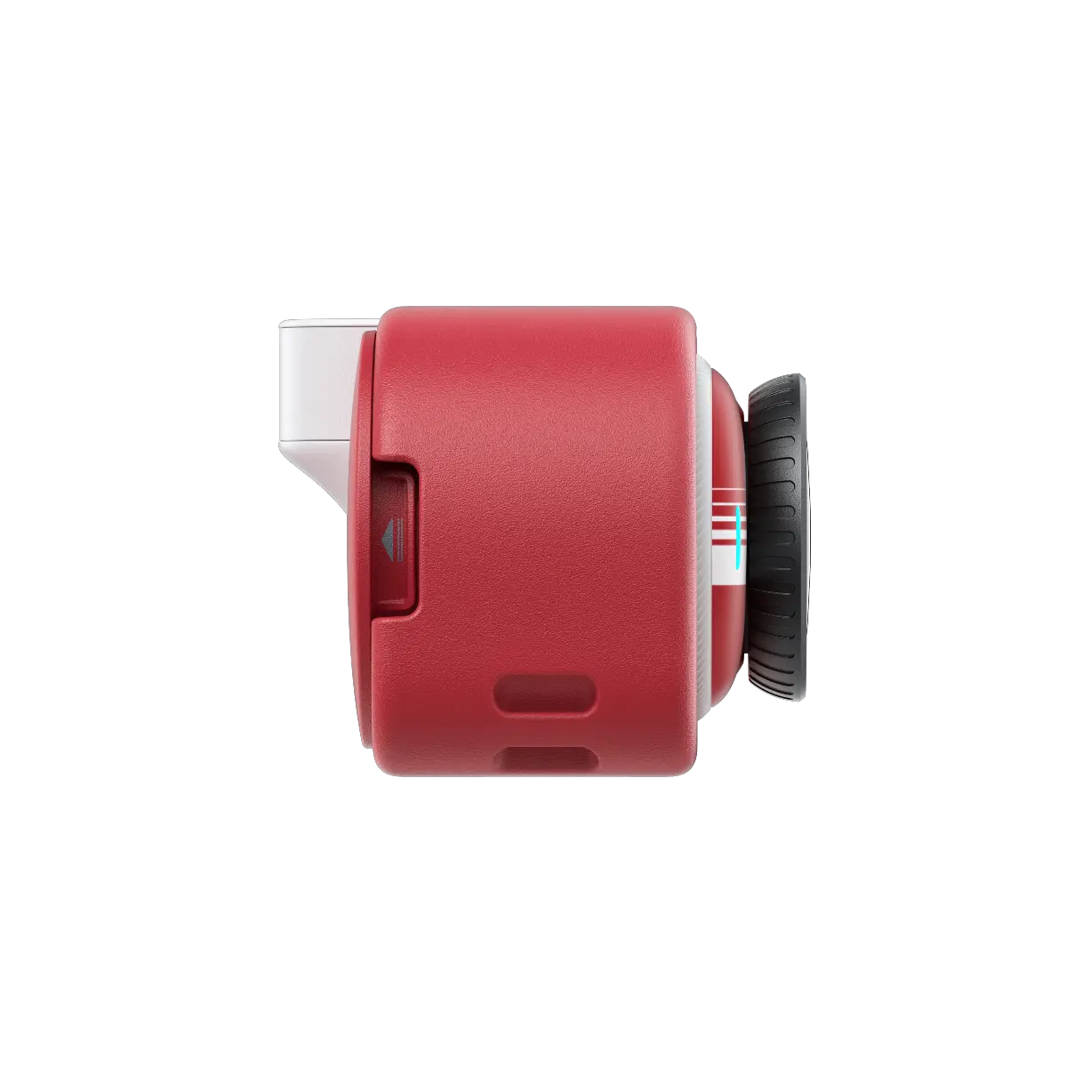 Red USB-C to USB-A adapter on a white background