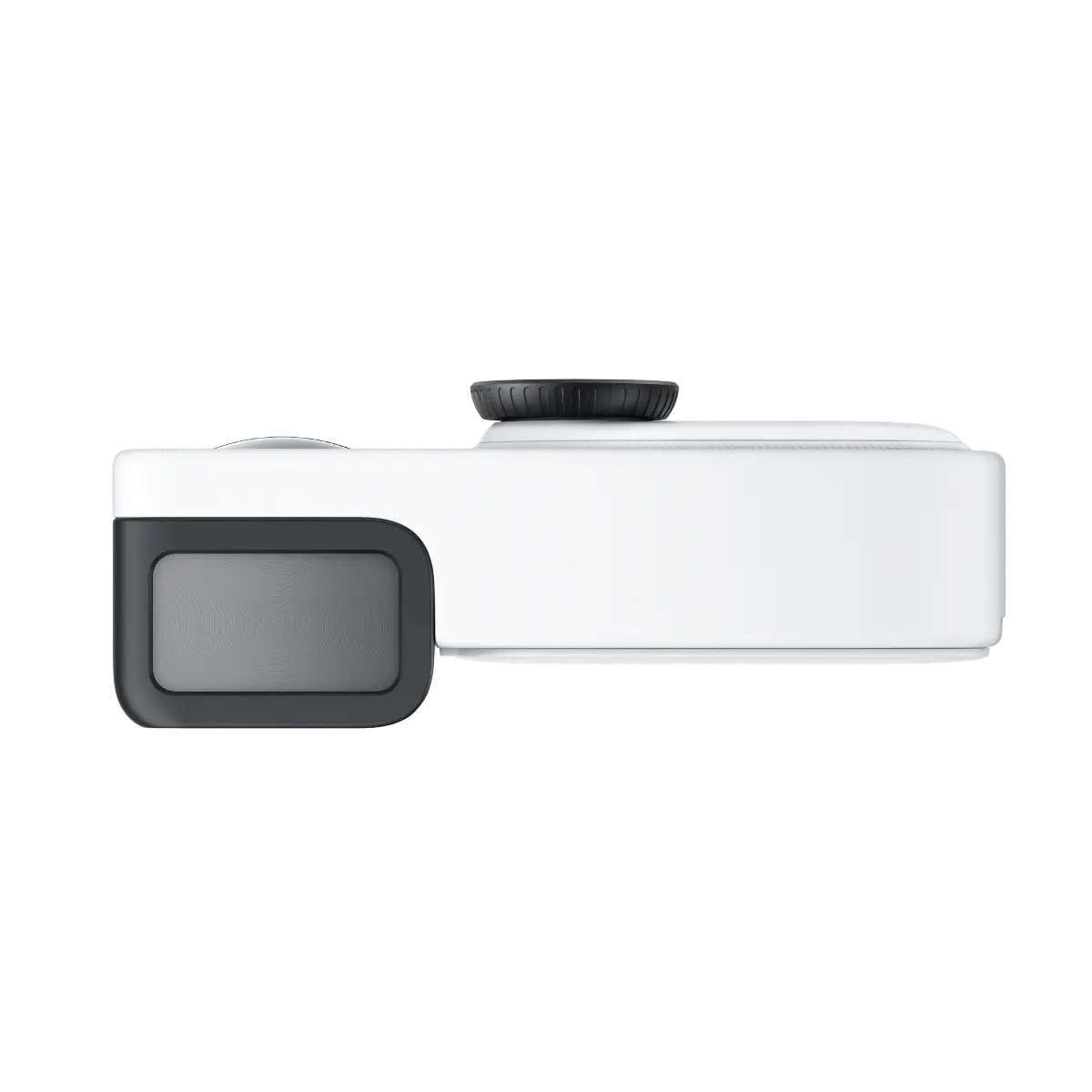 White kitchen appliance with black accents on a white background