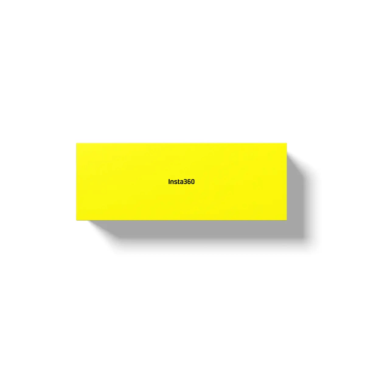 Yellow rectangular object with 'Insta360' branding on a white background