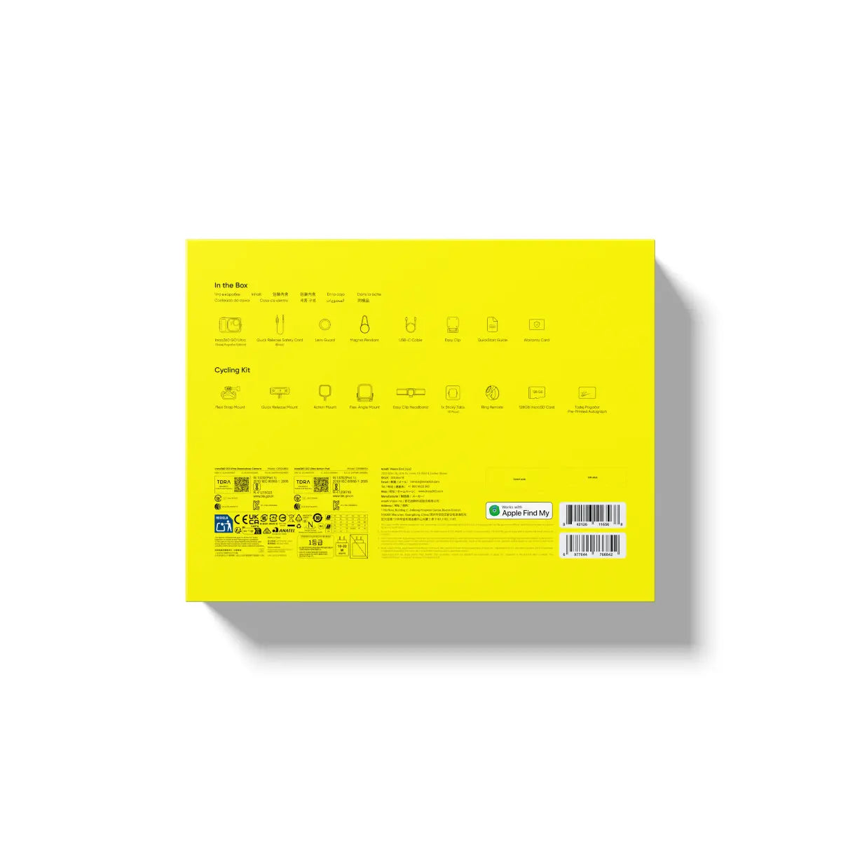 Yellow box with text and icons on a white background