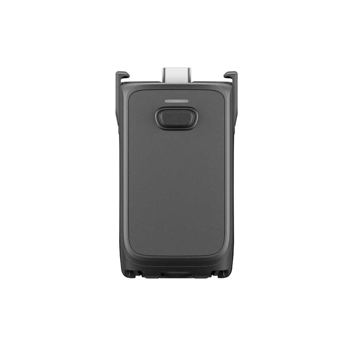 Black electronic device on a white background