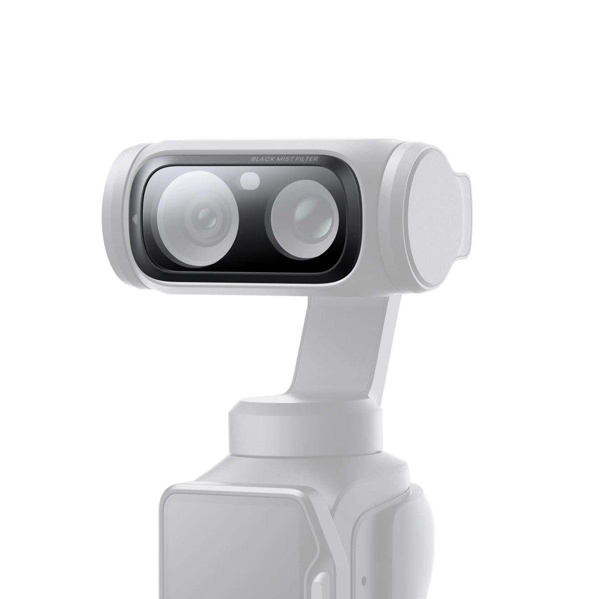 White camera with dual lens on a white background