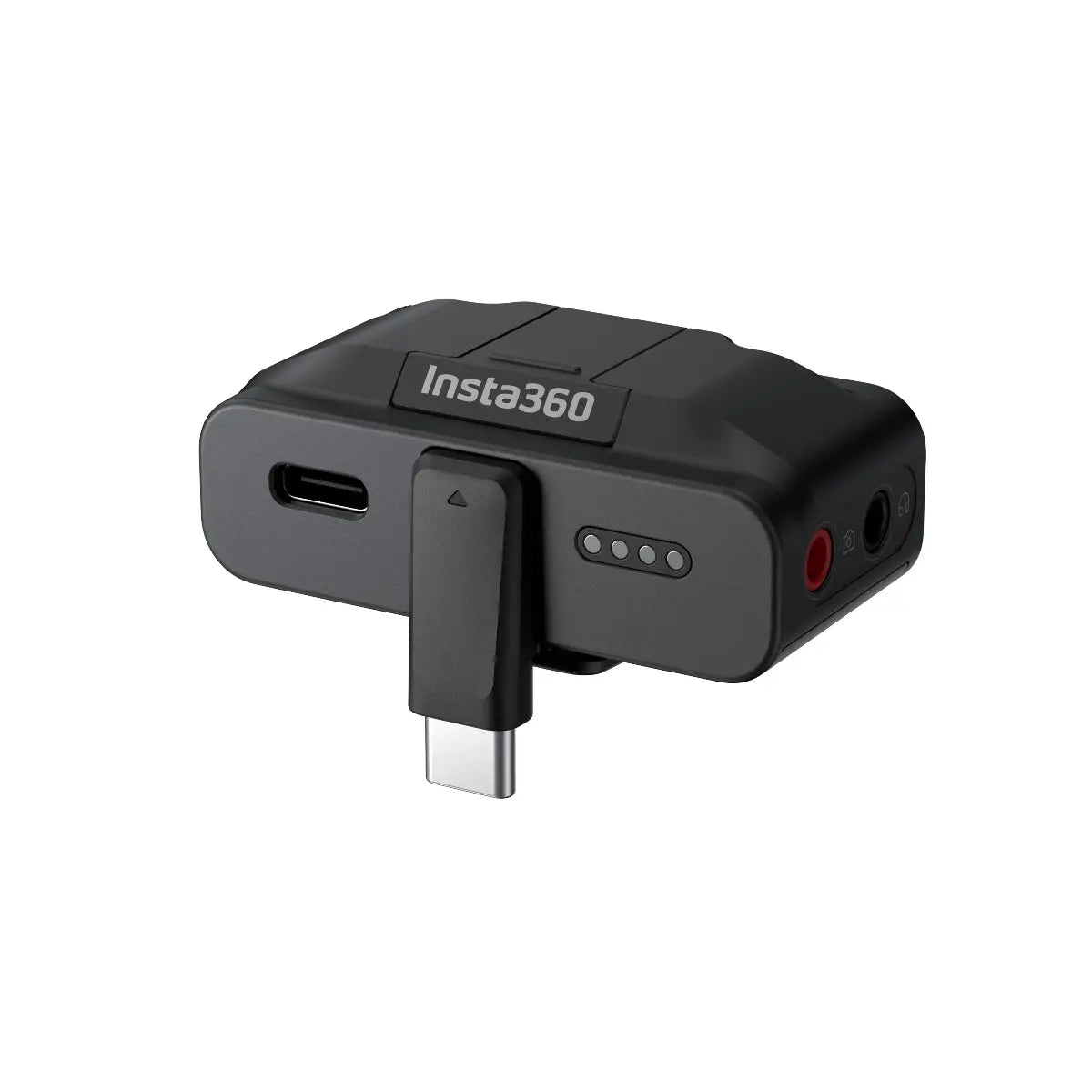 Black device with 'Insta360' branding on a white background