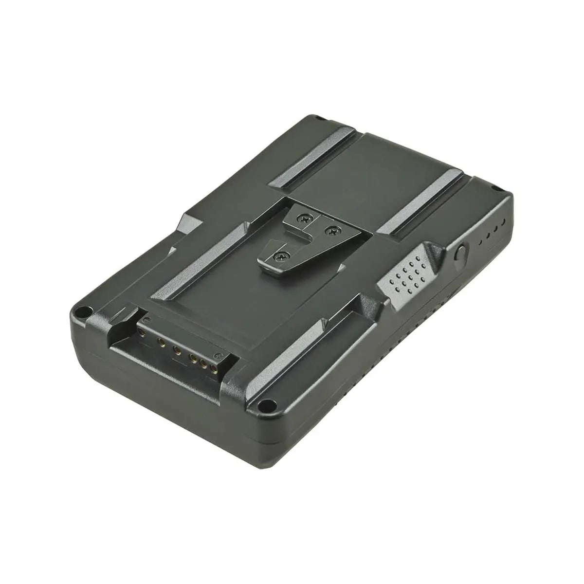 Black battery plate on a white background