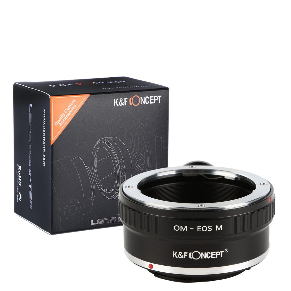 K&F Concept Olympus OM Lenses to Canon EOS M Camera Mount Adapter with Tripod Mount