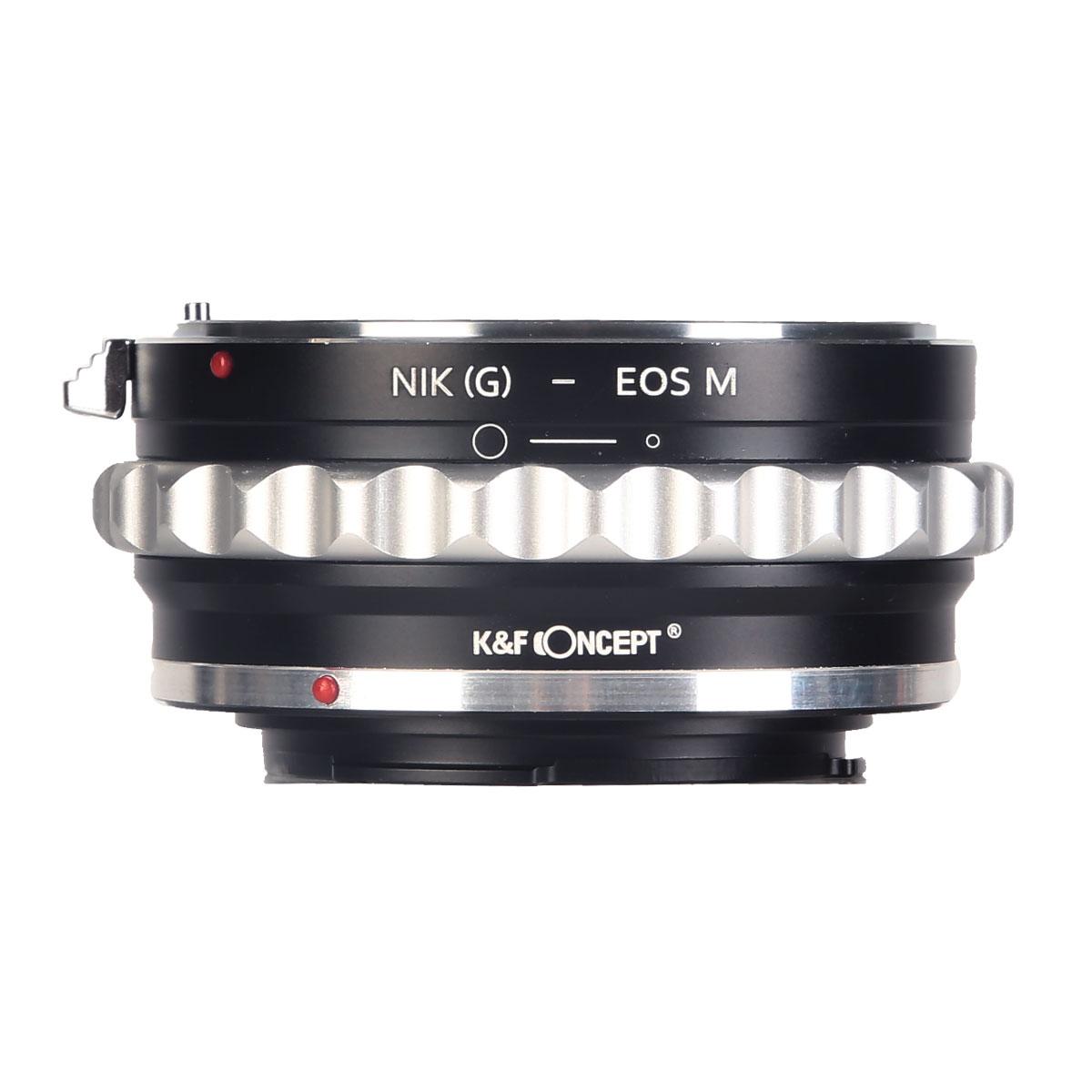 Image of K&F Concept Nikon G/F/AI/AIS/D Lenses to Canon EOS M Mount Camera Adapter