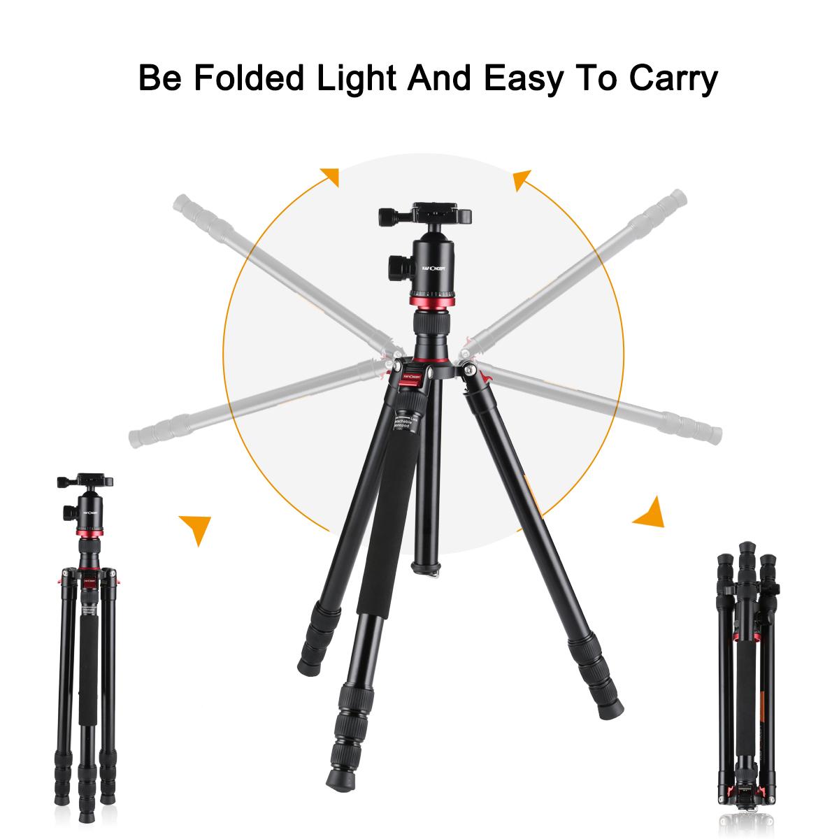 Image of K&F Concept 66"/161cm Ultra Compact and Lightweight Aluminum Travel Tripod