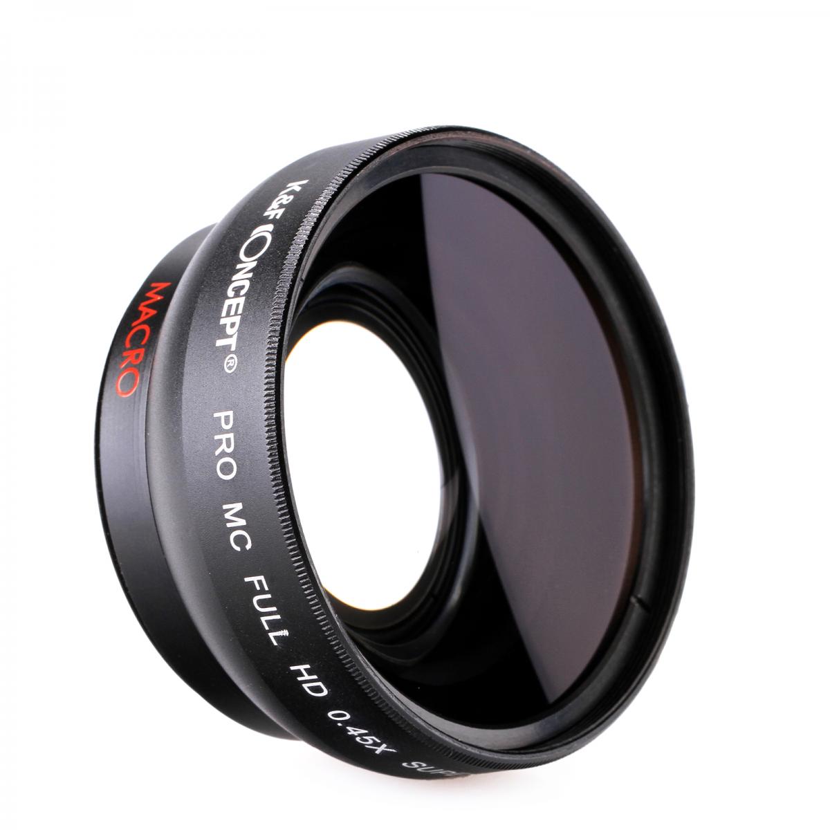 K&F Concept 58mm Fisheye Lens 0.45X HD Wide Angle with Macro Close Up