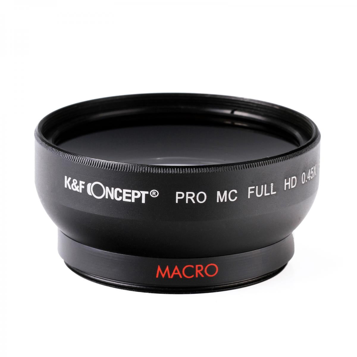 K&F Concept 58mm Fisheye Lens 0.45X HD Wide Angle with Macro Close Up