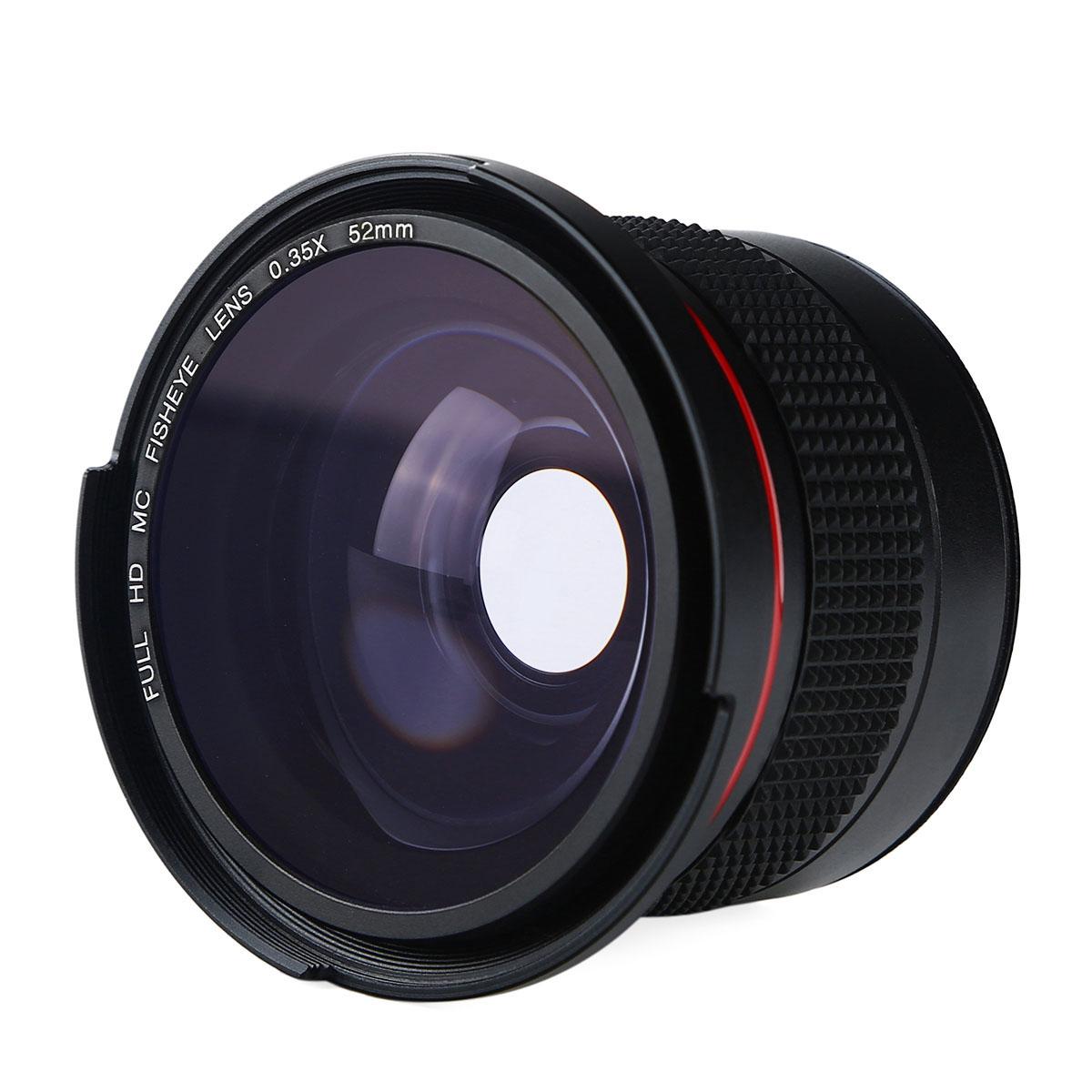 K&F Concept 52mm Fisheye Lens 0.35X HD Wide Angle with Macro Close Up