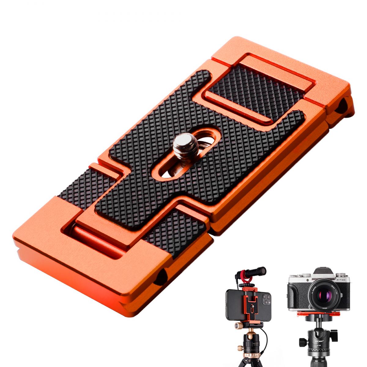 K&F Concept Arca Swiss Quick Release Plate for Cameras and Smartphones - Orange