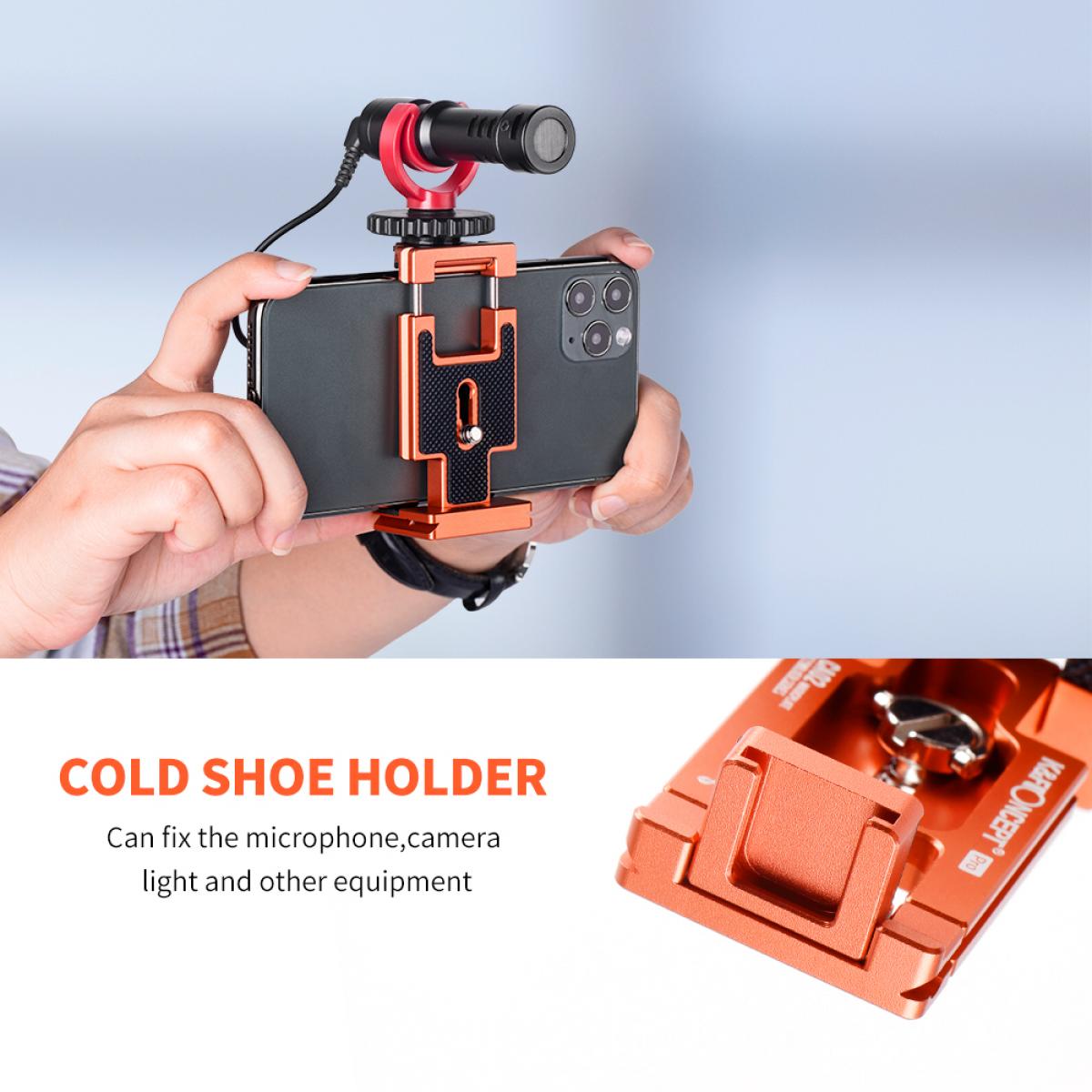 K&F Concept Arca Swiss Quick Release Plate for Cameras and Smartphones - Orange